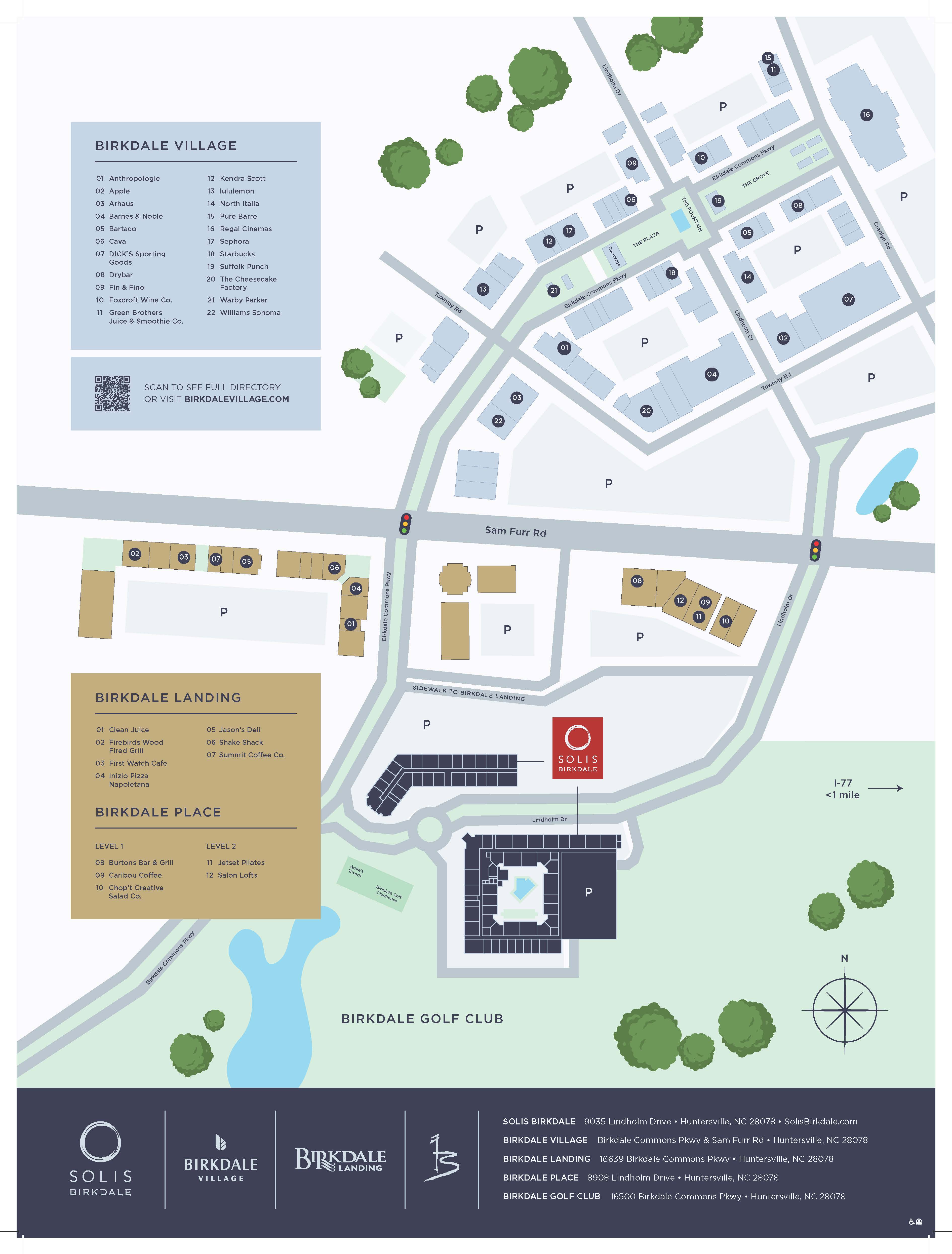 Huntersville Neighborhood map showcasing proximity to coffee shops, shopping, museums, entertainment, nightlife and more